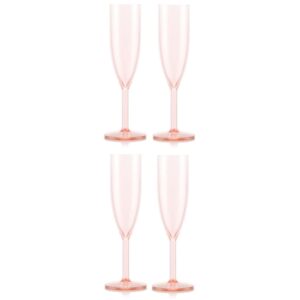 Bodum Outdoor-Champagnerglas Oktett 120 ml, Rosa, 4 Stück