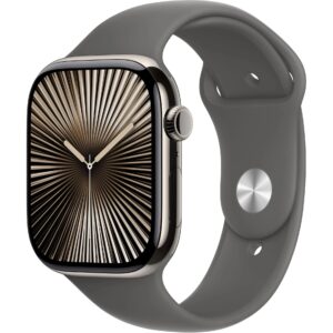 Apple Watch Series 10 46 mm LTE Natural Titanium Sport Grau M/L