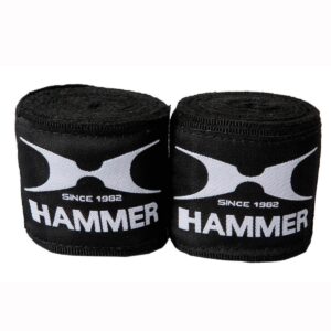 HAMMER Boxbandage Boxbandagen, elastisch 2.5m – schwarz Schwarz