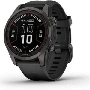 GARMIN GPS-Sportuhr Fenix 7S Pro Sapphire Solar Edition Schwarz