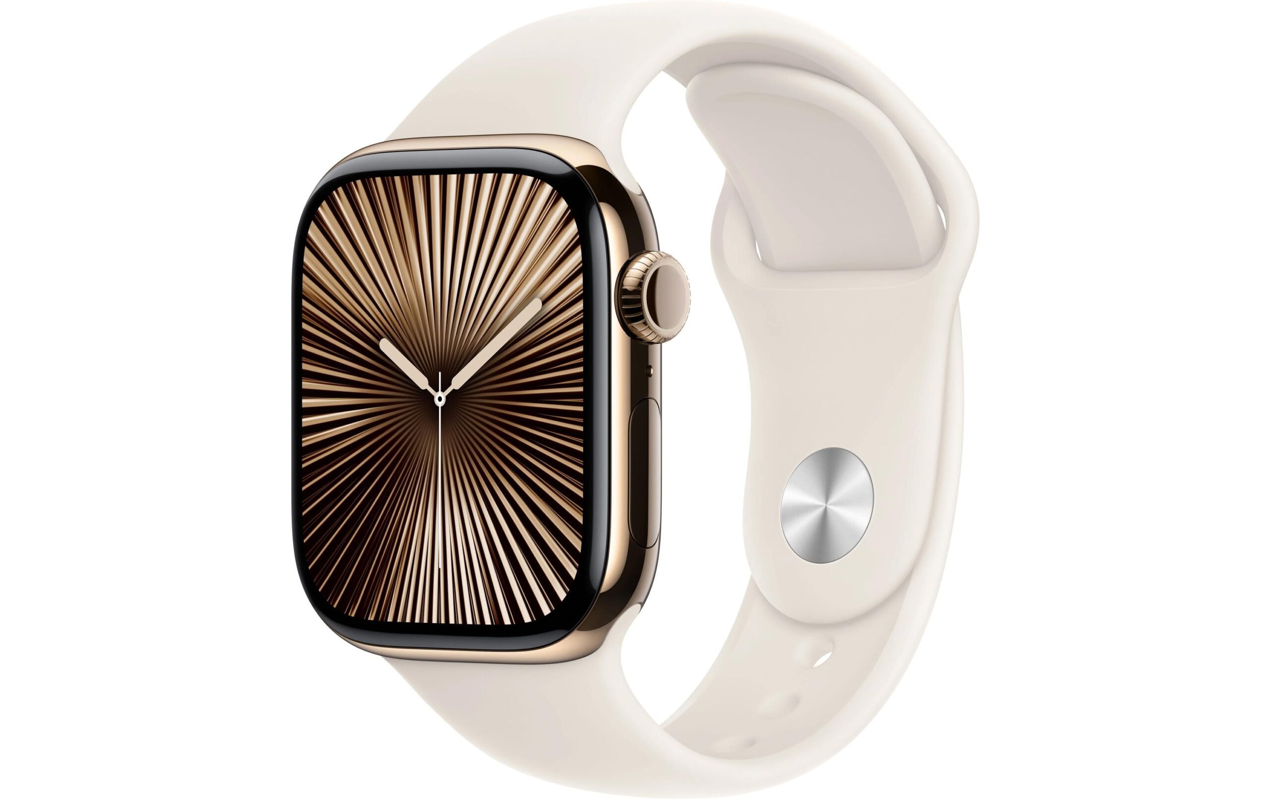 Apple Watch Series 10 42 mm LTE Titanium Rosegold Sport Weiss S/M