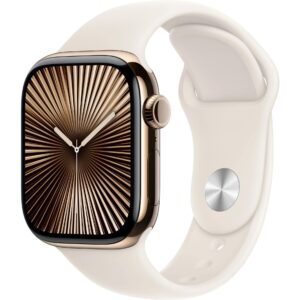 Apple Watch Series 10 42 mm LTE Titanium Rosegold Sport Weiss M/L