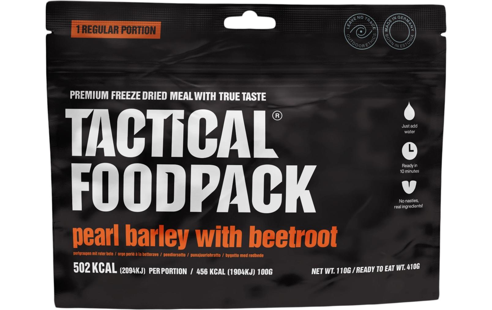 Tactical Foodpack Hauptgericht Perlgraupen mit Roter Bete