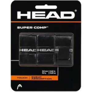 HEAD Tennis Grip Super Comp 3er-Pack, Schwarz