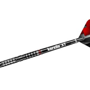 Karella Dartpfeile Steeldart SuperDrive 24g, 3 Stück – Schwarz