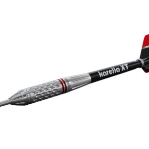 Karella Dartpfeile Steeldart Commander 23g, 3 Stück – Silber