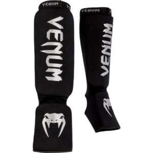 Venum Kontact Shin Guards Weiss/Schwarz, L