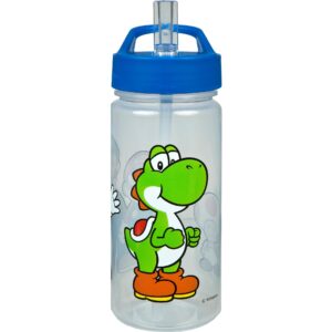 Scooli Trinkflasche Super Mario 500 ml, Transparent/Blau