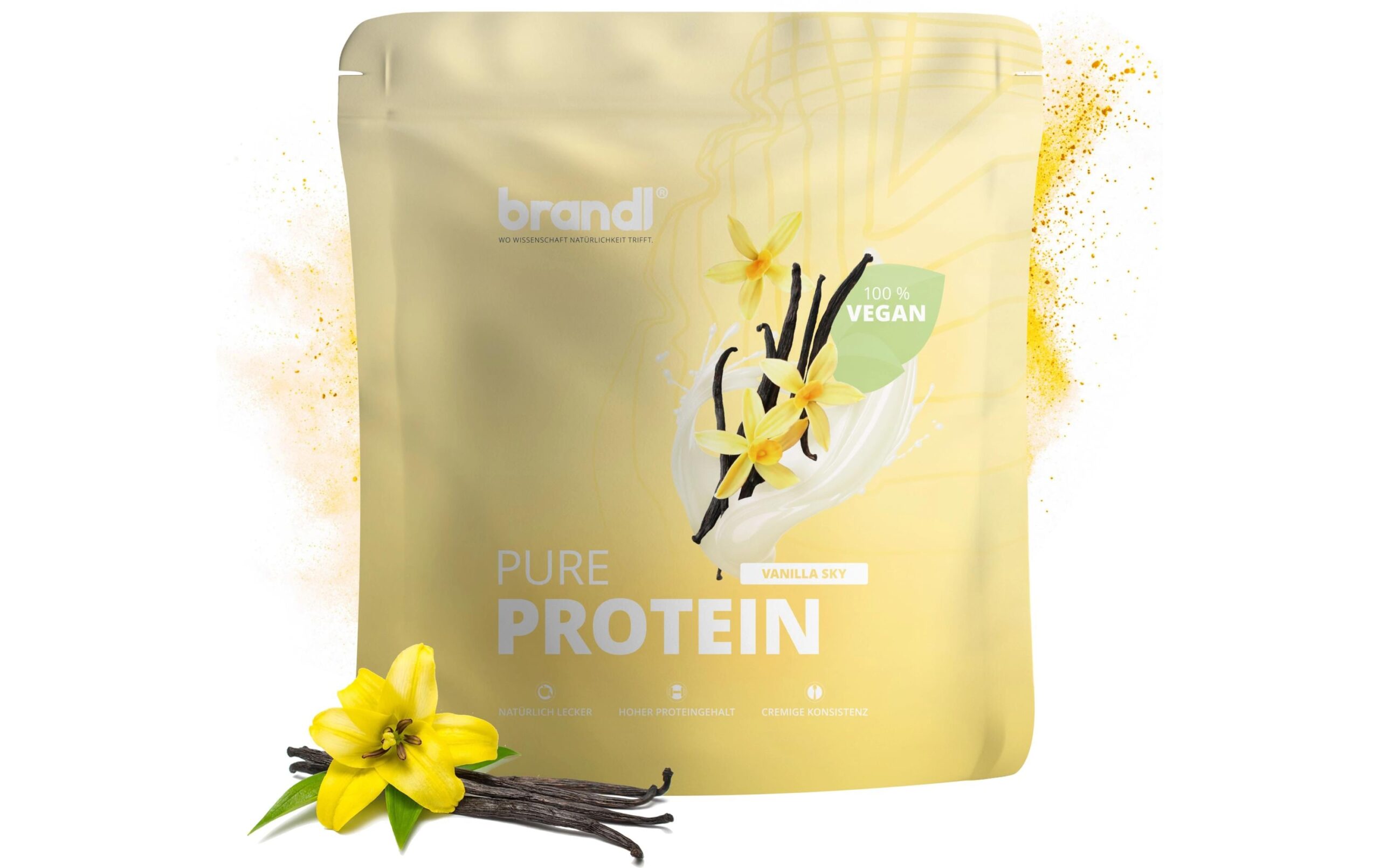 Brandl-Nutrition Pulver Pure Protein 2.0 Vegan Vanille 1000 g