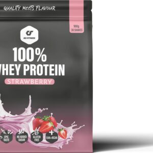 Go Fitness Pulver 100% Whey Protein Erdbeere 900 g