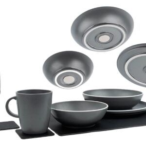 Silwy Magnet-Kunststoff-Geschirrset Dolomit Grey