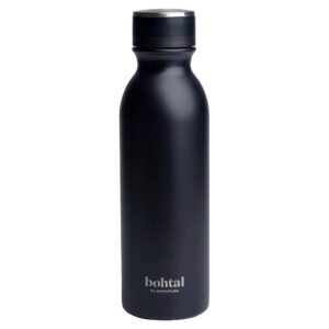 Smartshake Bohtal Isolierte Flasche 600 ml, Schwarz