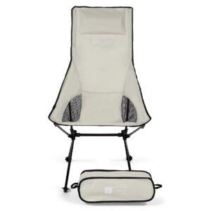 Trekony Campingstuhl Hoch Taupe Aluminium