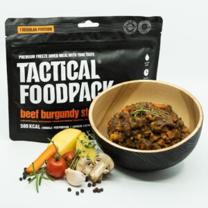 Tactical Foodpack Hauptgericht Rindfleisch-Burgunder-Eintopf