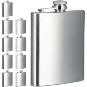 relaxdays Outdoor-Flachmann 10er Set, 200 ml
