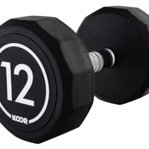 KOOR Kurzhantel 12 kg, Schwarz