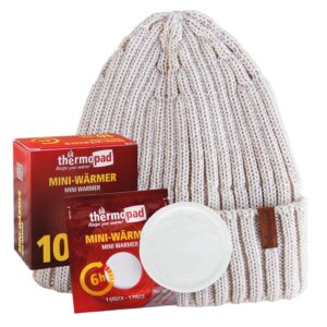 Thermopad multi BEANIE Merino inkl. 10 Miniwärmer – Creme