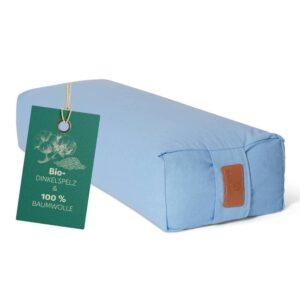DoYourYoga Yoga-Bolster Paravati Bio-Dinkelspelz, Hellblau