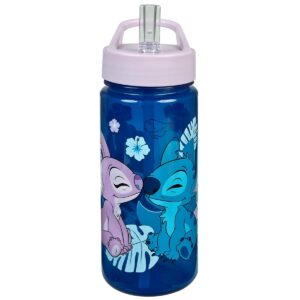 Scooli Trinkflasche Disney Lilo & Stitch 500 ml, Blau/Rosa