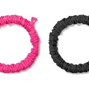 adidas Hair Scrunchies Schwarz und Lucid Pink