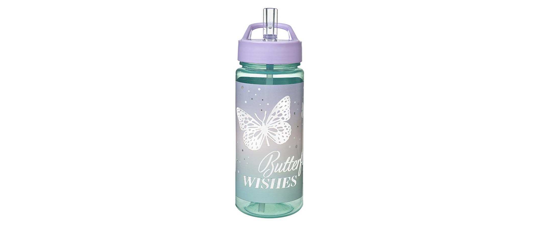 Scooli Trinkflasche Schmetterling 500 ml, Lila/Türkis