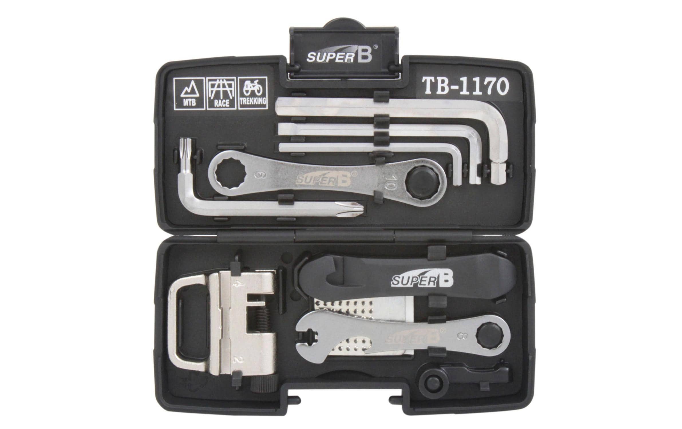 Super B Multitool TB-1170 Fahrradwerkzeugkoffer 24 in 1