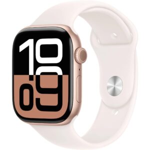 Apple Watch Series 10 46 mm LTE Alu Roségold Sport Weiss S/M