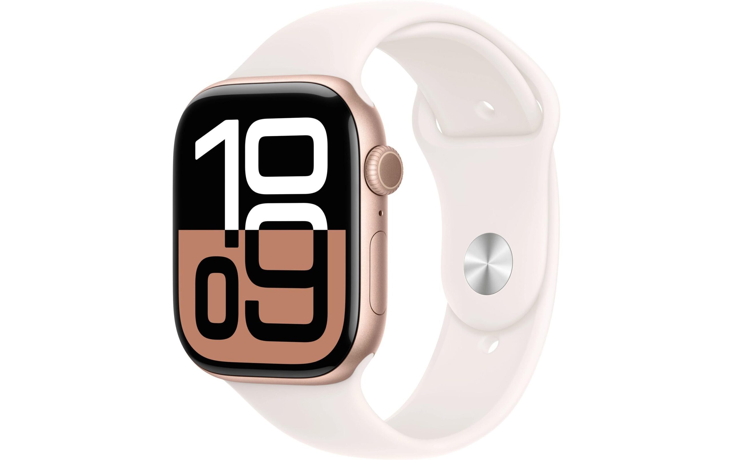 Apple Watch Series 10 46 mm LTE Alu Roségold Sport Weiss S/M