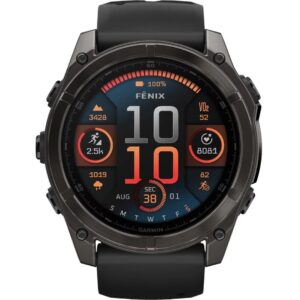 GARMIN Sportuhr Fenix 8 AMOLED Sapphire, 51 mm Dunkelgrau
