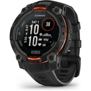 GARMIN Sportuhr Instinct 3 Solar Schwarz 45 mm