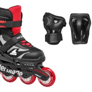 ROLLERBLADE Inline-Skates Microblade Combo Schwarz/Rot, 33-36.5