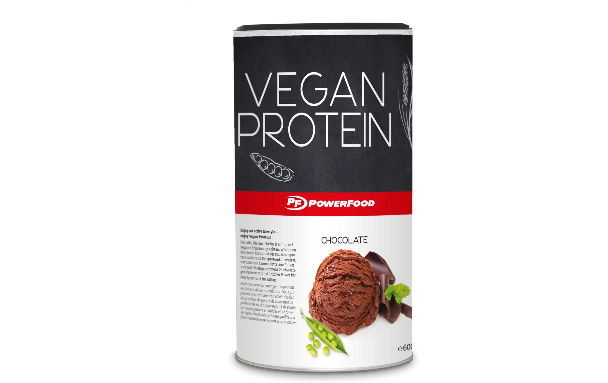 PowerFood Pulver Vegan Schokolade 600 g