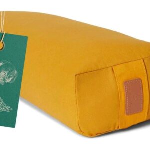 DoYourYoga Yoga-Bolster Paravati mit Bio-Dinkelspelz Gelb