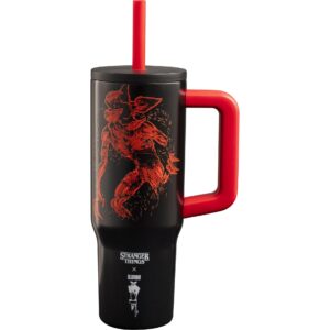 Bialetti Trinkbecher Stranger Things, 900 ml, Schwarz / Rot