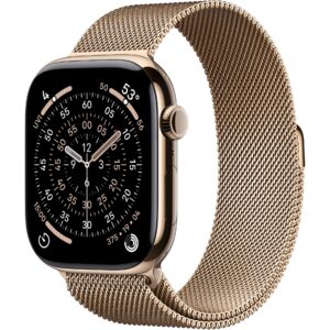 Apple Watch Series 11 46 mm LTE Gold Titatnium Milanese Loop M/L