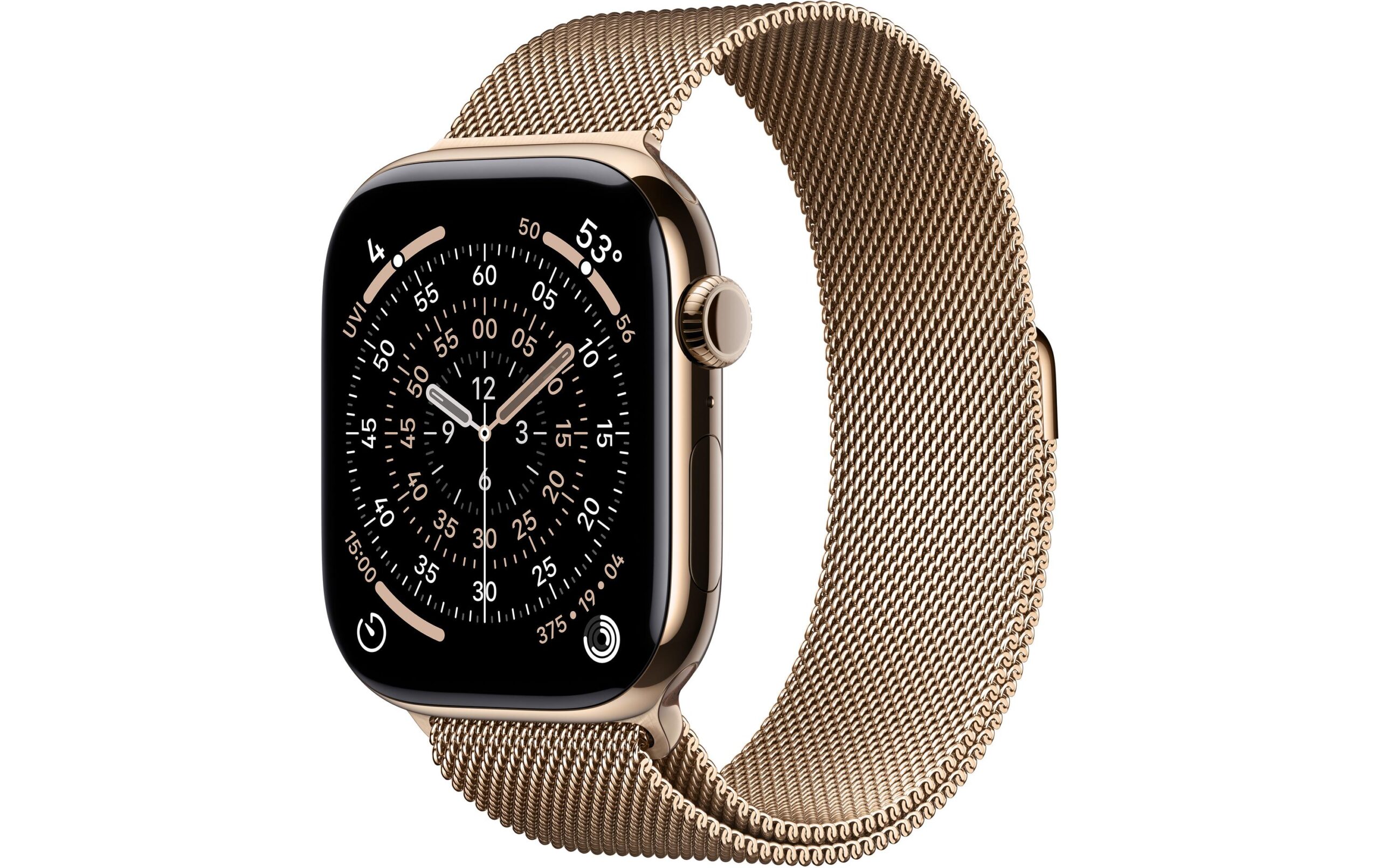Apple Watch Series 11 46 mm LTE Gold Titatnium Milanese Loop M/L