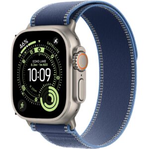 Apple Watch Ultra 3 Natural Titanium Blue/Bright Trail Loop S/M