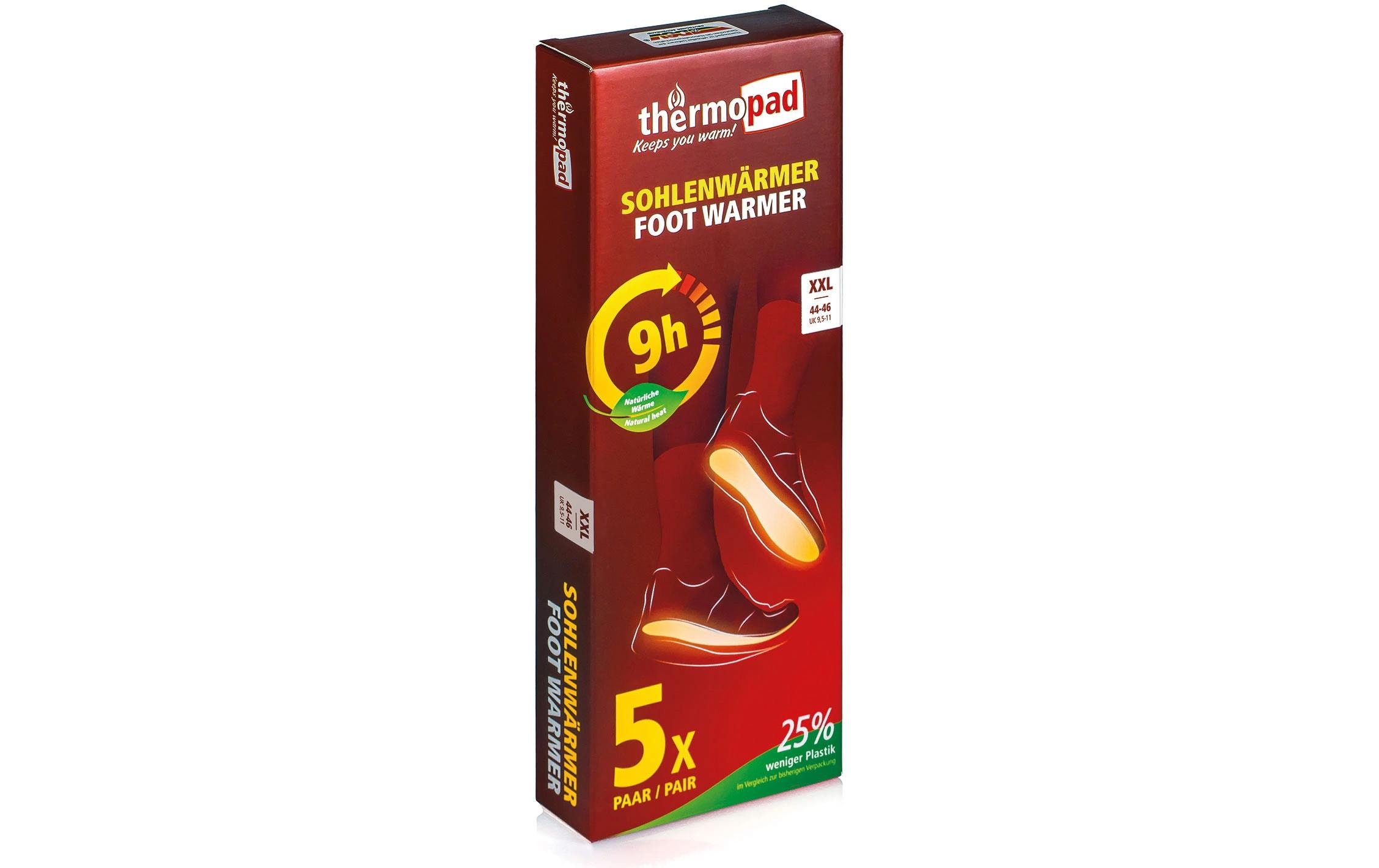 Thermopad multi Wärmepad Sohlenwärmer XXL Gr. 44 - 46, 5er Pack