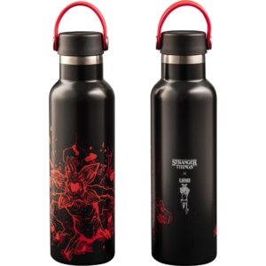 Bialetti Trinkflasche Stranger Things, 600 ml, Schwarz / Rot