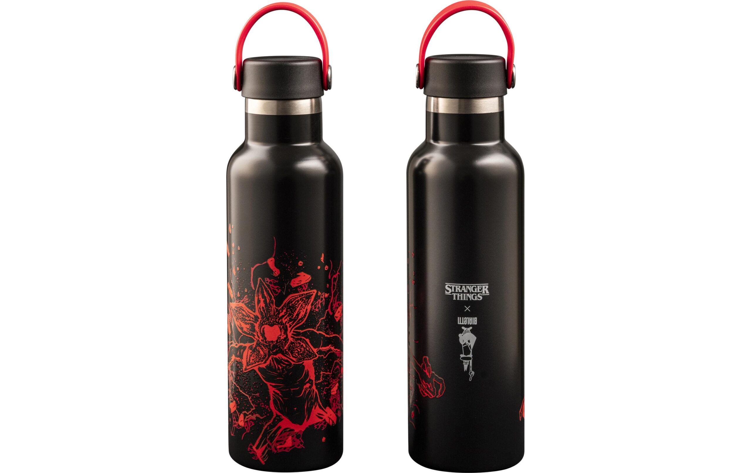 Bialetti Trinkflasche Stranger Things, 600 ml, Schwarz / Rot
