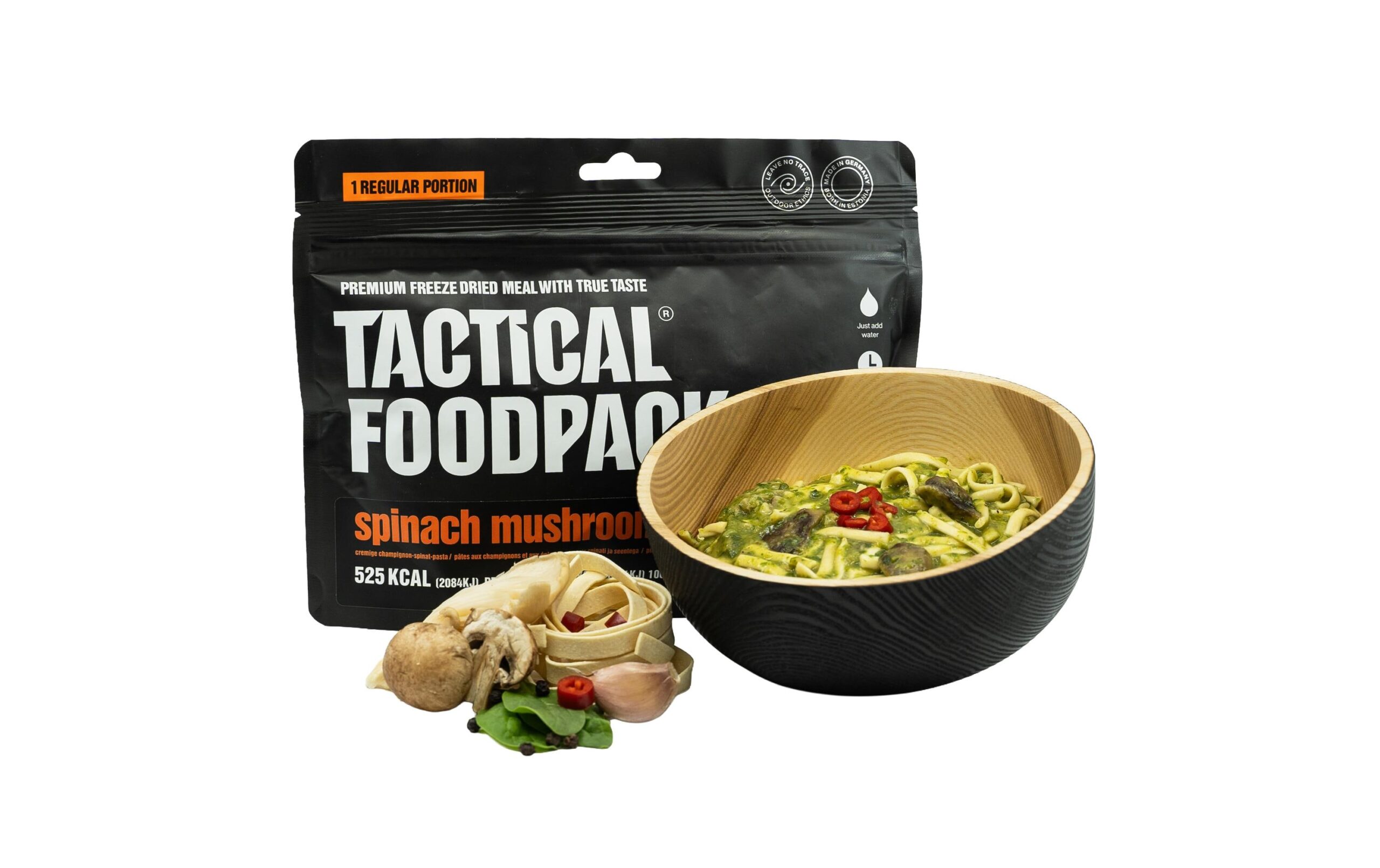 Tactical Foodpack Hauptgericht Spinat-Pilz-Nudeln