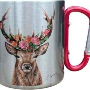 creanorm Edelstahl-Tasse Blumenhirsch 330ml