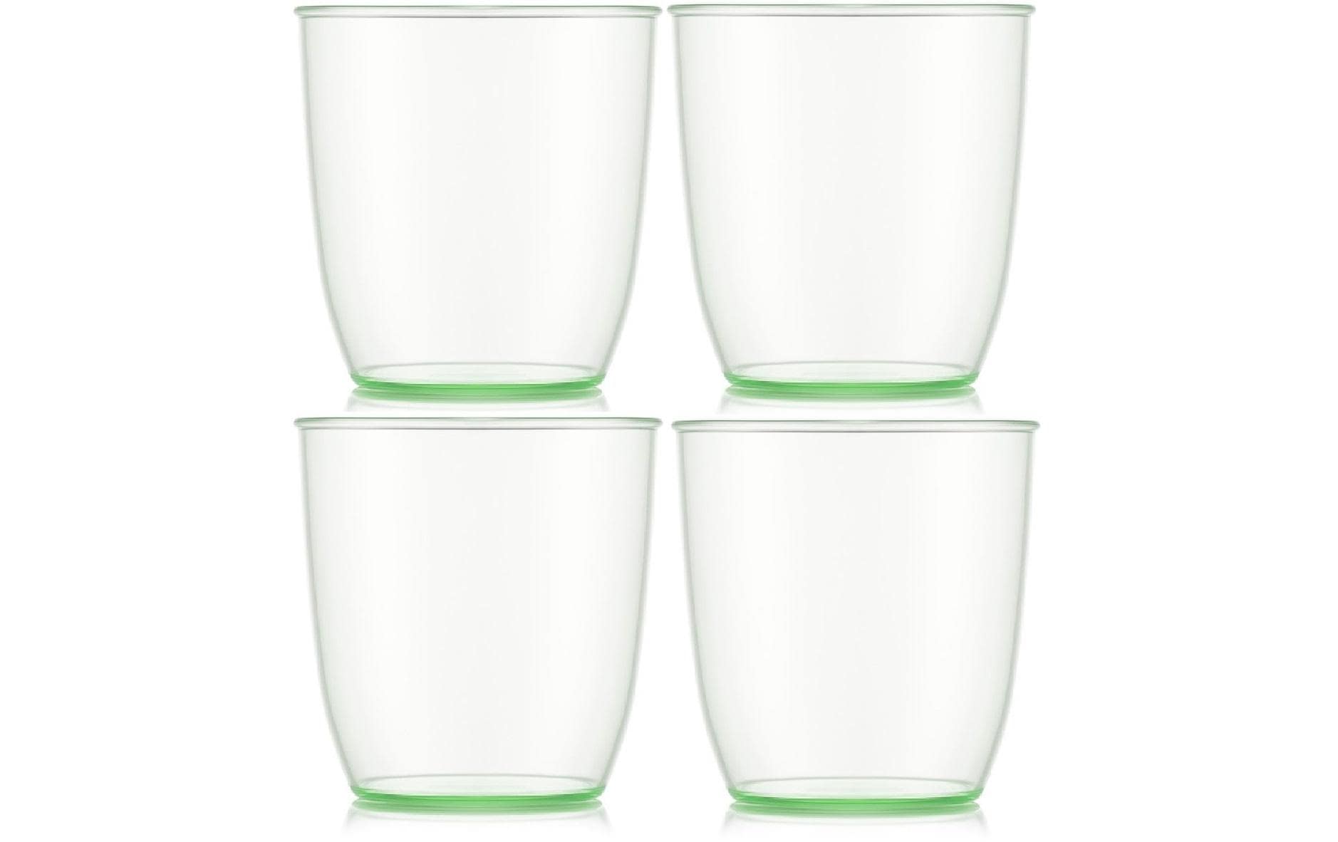 Bodum Outdoor-Becher Kvadrant 350 ml, Grün, 4 Stück
