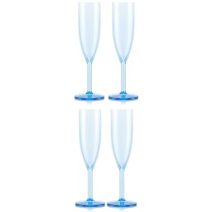 Bodum Outdoor-Champagnerglas Oktett 120 ml, Blau, 4 Stück