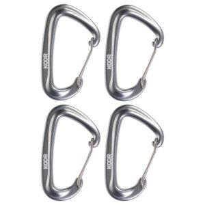 KOOR Karabinerhaken Fissare, Silber, 4 Stück