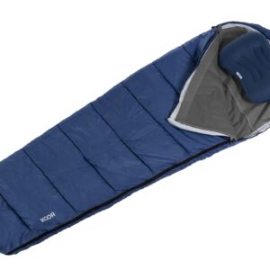KOOR Schlafsack, Schlafsackeinlage und Reisekissen Set Blau