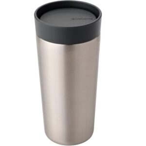 Brabantia Thermobecher Make & Take 360 ml, Silber/Dunkelgrau