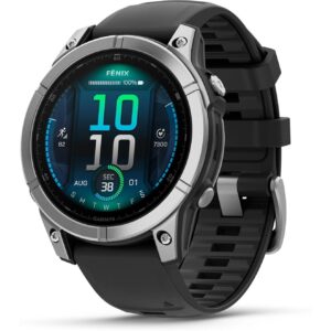 GARMIN Sportuhr Fenix E, 47 mm Silber