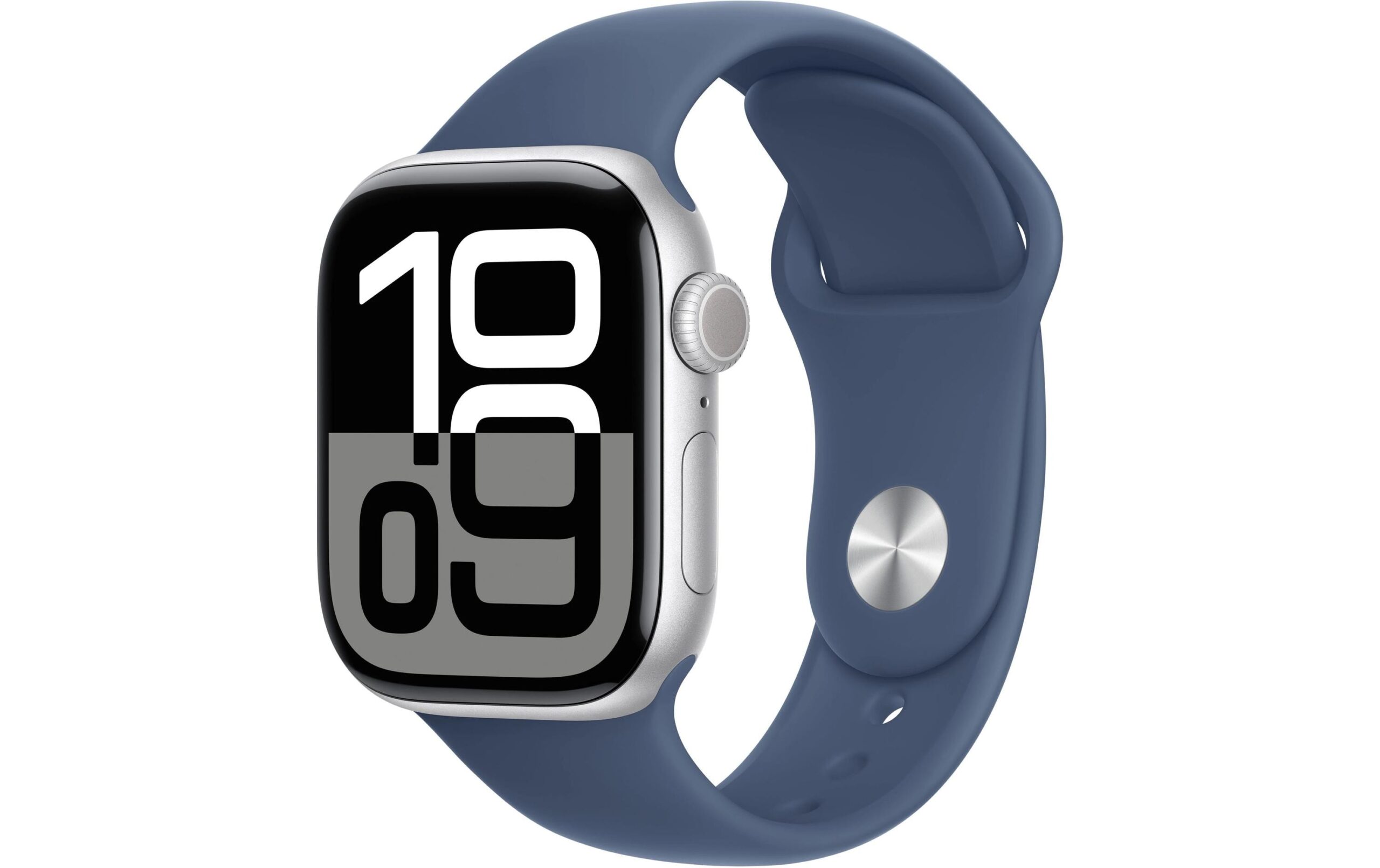 Apple Watch Series 10 42 mm Alu Silber Sport Denim M/L