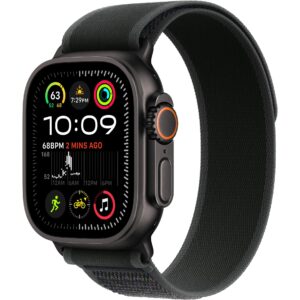Apple Watch Ultra 2 Black Titanium Trail Loop Schwarz S/M